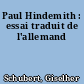 Paul Hindemith : essai traduit de l'allemand